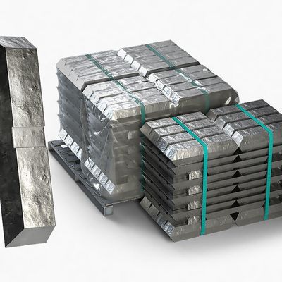 Lingote puro de alumínio refinado usado como matéria-prima da indústria