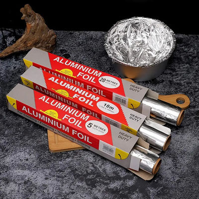 Rolo de folha de alumínio prateado de grau alimentício personalizado sem cheiro para catering